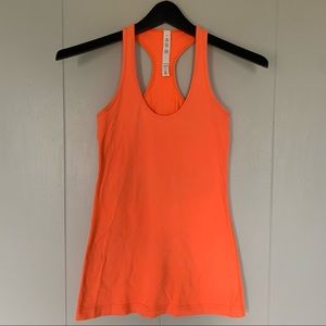 Orange Lululemon Athletica workout tank